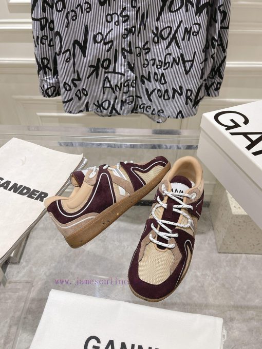 -- New Product Arrives -- GANNI Yang Mi's Same Style Color blocked Retro German Training Sho8kkeurk7 - Image 7