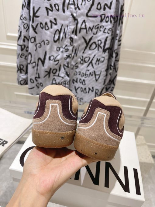 -- New Product Arrives -- GANNI Yang Mi's Same Style Color blocked Retro German Training Sho8kkeurk7 - Image 9