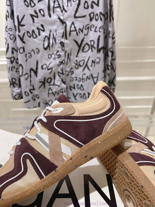 -- New Product Arrives -- GANNI Yang Mi's Same Style Color blocked Retro German Training Sho8kkeurk7 - Image 10
