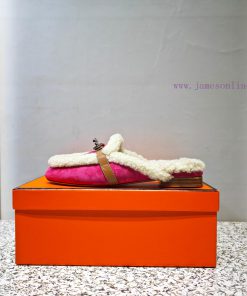 Top Hermes Kelly Buckle Series Woolen Half Slippers H Woolen TrailersOriginal purchase and dbd48l1da