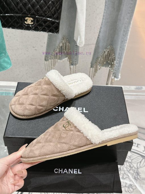 Chanel Baotou Teddy Hairy SlippersEvery autumn and winter, fur slippers are an essential ite0fz9gi98 - Image 5