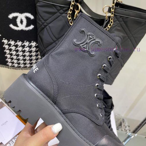 Top tier2022 Autumn/Winter CELINE Yang Mi Same Style Martin Boots Invincible Slimming Martin5swhgqvk - Image 9