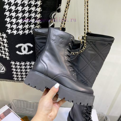Top tier2022 Autumn/Winter CELINE Yang Mi Same Style Martin Boots Invincible Slimming Martinmt3h4c5t - Image 10