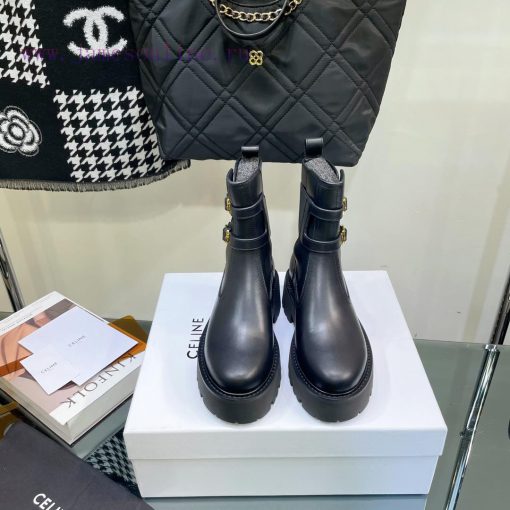 Top tier2022 Autumn/Winter CELINE Yang Mi Same Style Martin Boots Invincible Slimming Martinxfi2494e