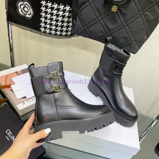 Top tier2022 Autumn/Winter CELINE Yang Mi Same Style Martin Boots Invincible Slimming Martinxfi2494e - Image 7