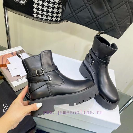 Top tier2022 Autumn/Winter CELINE Yang Mi Same Style Martin Boots Invincible Slimming Martin9dm9lifs - Image 6