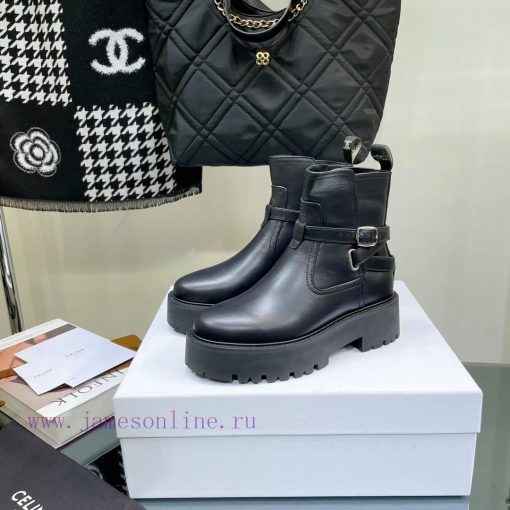 Top tier2022 Autumn/Winter CELINE Yang Mi Same Style Martin Boots Invincible Slimming Martin9dm9lifs - Image 8