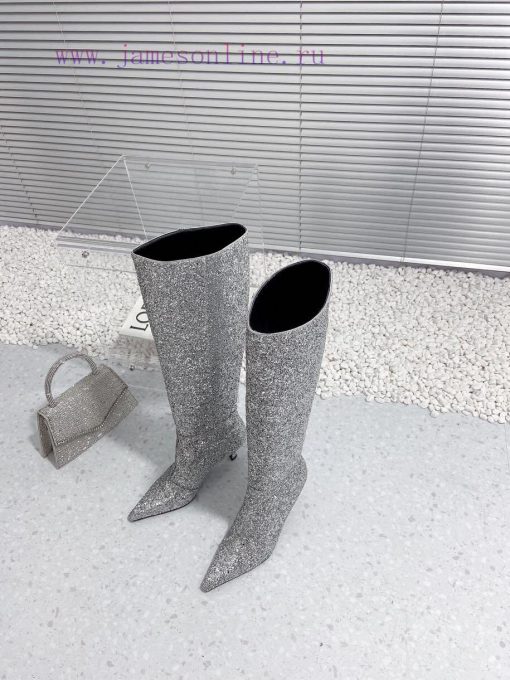 Alexandre Wang | Alexander King 23S Autumn/WinterNew sequined sexy pointed high-heeled bootsgtik3aop