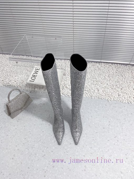 Alexandre Wang | Alexander King 23S Autumn/WinterNew sequined sexy pointed high-heeled bootsgtik3aop - Image 3