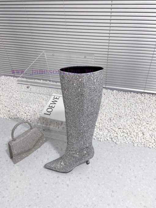 Alexandre Wang | Alexander King 23S Autumn/WinterNew sequined sexy pointed high-heeled bootsgtik3aop - Image 6