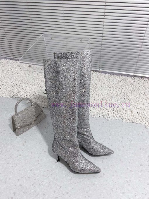 Alexandre Wang | Alexander King 23S Autumn/WinterNew sequined sexy pointed high-heeled bootsgtik3aop - Image 7