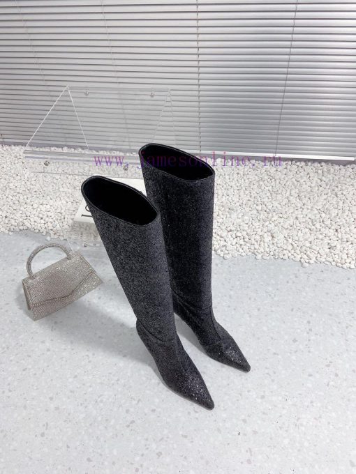 Alexandre Wang | Alexander King 23S Autumn/WinterNew sequined sexy pointed high-heeled boots11grql2s - Image 4