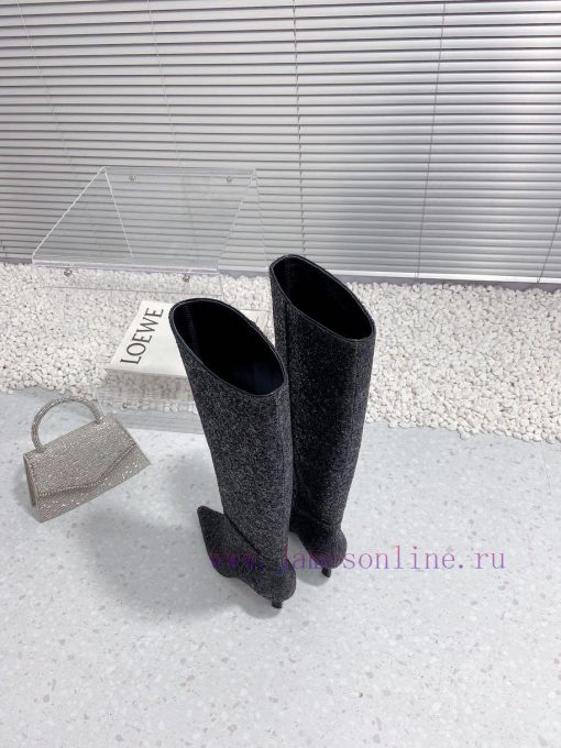 Alexandre Wang | Alexander King 23S Autumn/WinterNew sequined sexy pointed high-heeled boots11grql2s - Image 5