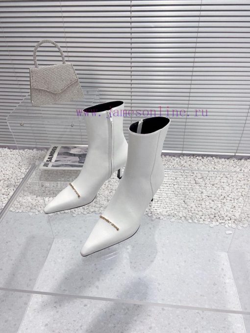 Alexander Wang/Alexander Wang 23S Autumn/WinterNew metal letter high-heeled pointed side zipwoxi2z6u - Image 2