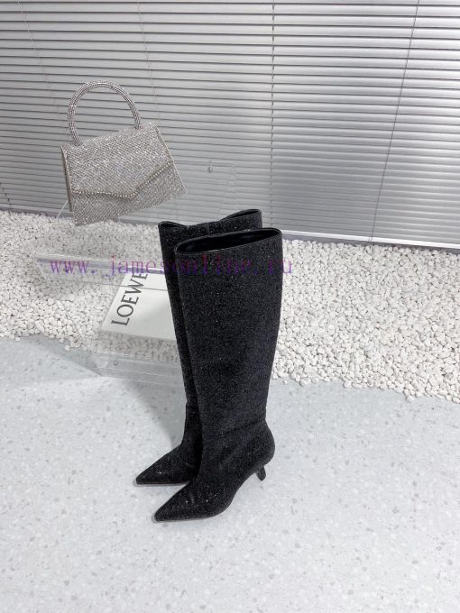 Alexandre Wang | Alexander King 23S Autumn/WinterNew sequined sexy pointed high-heeled boots11grql2s - Image 6