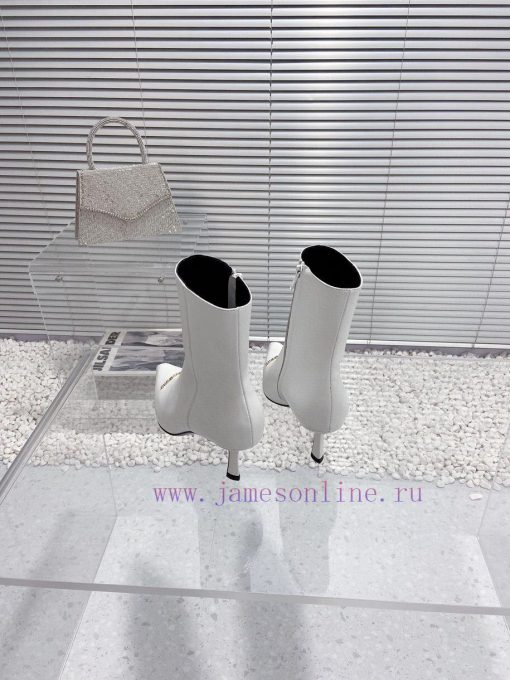 Alexander Wang/Alexander Wang 23S Autumn/WinterNew metal letter high-heeled pointed side zipwoxi2z6u - Image 5