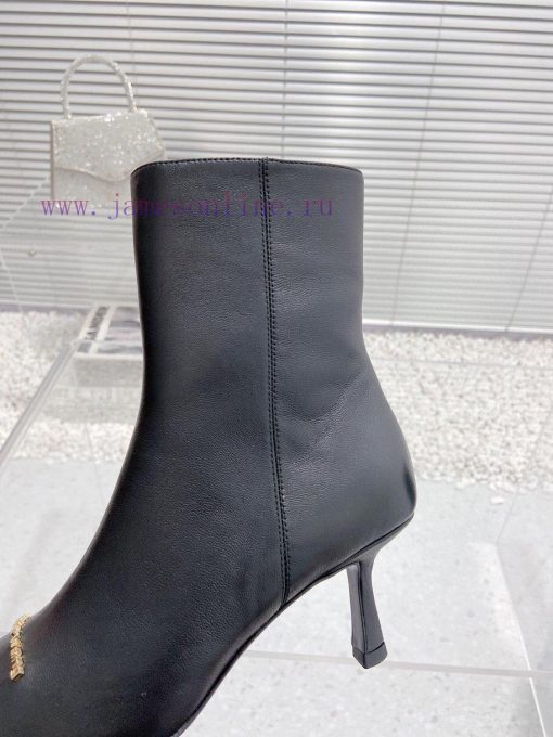 Alexander Wang/Alexander Wang 23S Autumn/WinterNew metal letter high-heeled pointed side zip9unm8qyk - Image 7