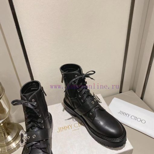 Jimmy Coo military boots with cowhide surface, sheep tendon surface, rubber wear-resistant aox6lpmyp - Image 4