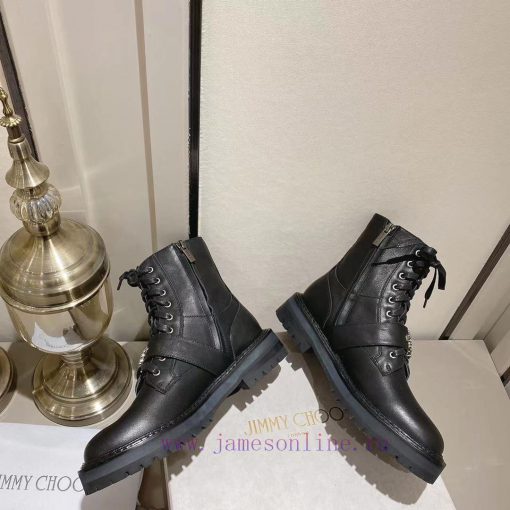 Jimmy Coo military boots with cowhide surface, sheep tendon surface, rubber wear-resistant aox6lpmyp - Image 5