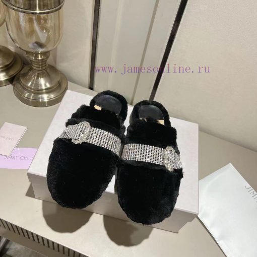 Jimmyhoo's new product, flat ballet shoes with rhinestone rabbit hair, is a timeless classicesqjddgk - Image 2