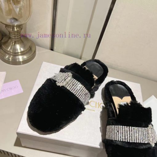 Jimmyhoo's new product, flat ballet shoes with rhinestone rabbit hair, is a timeless classicesqjddgk - Image 4