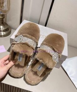 Jimmyhoo's new product, flat ballet shoes with rhinestone rabbit hair, is a timeless classicmvpu3zbd
