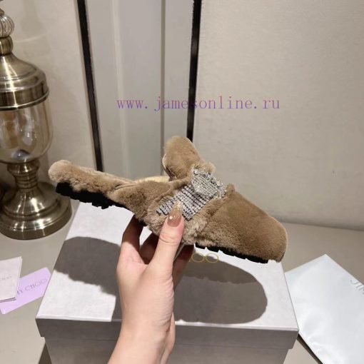 Jimmyhoo's new product, flat ballet shoes with rhinestone rabbit hair, is a timeless classicmvpu3zbd - Image 6