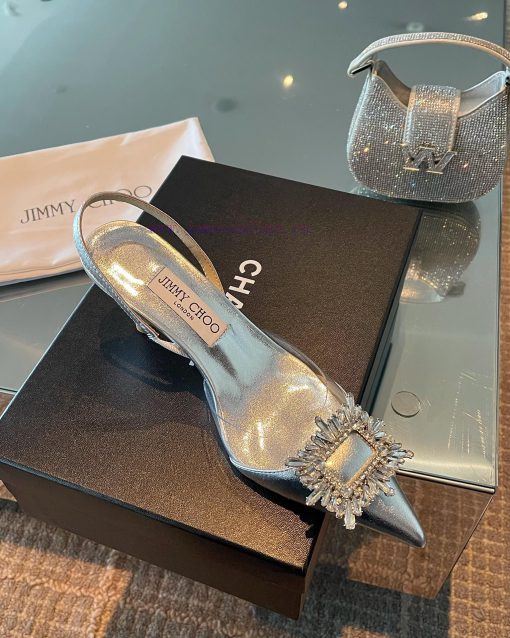 JIMMY CHOO premium patent leather spliced small high heels ️Material: cowhide/PVC inner sheene2c0pq2 - Image 3