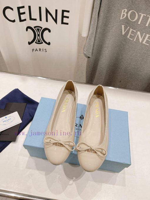 Prada 2024 Spring/Summer New Product Cute and Sweet Flat Flat Single Shoes~The sexy yet cutep3batkb3 - Image 2