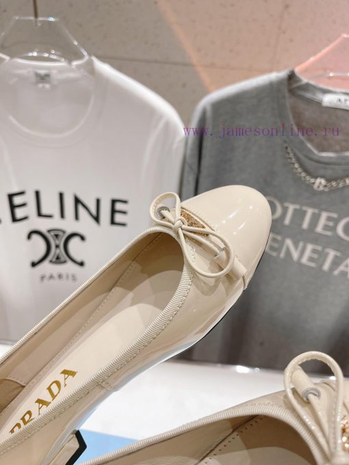 Prada 2024 Spring/Summer New Product Cute and Sweet Flat Flat Single Shoes~The sexy yet cutep3batkb3 - Image 7