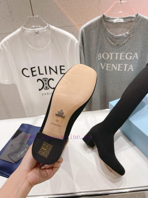 Prada 23ss new arrival~Fashionable high-heeled fly woven boots with a unique flavor that eveeseehbxw - Image 10
