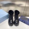 P00Prada Prada Triangle Tag Strap Thick Bottom Wool Short BootsImported pearl cowhide with ob4ugn049