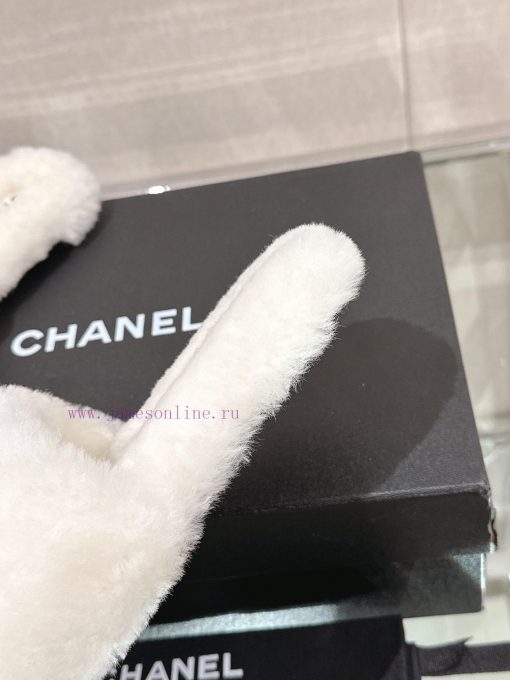 -Chanel 23Ss Autumn/Winter New Chanel Embroidered Logo Hairy One Word SlippersHow important 56hwhkcv - Image 9
