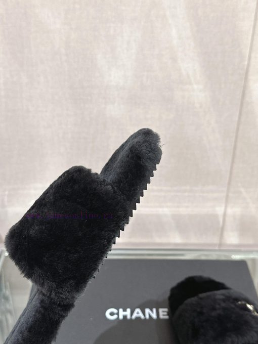 -Chanel 23Ss Autumn/Winter New Collection Chanel Double C Diamond Button Hairy One Word Slip81ydrrqj - Image 9
