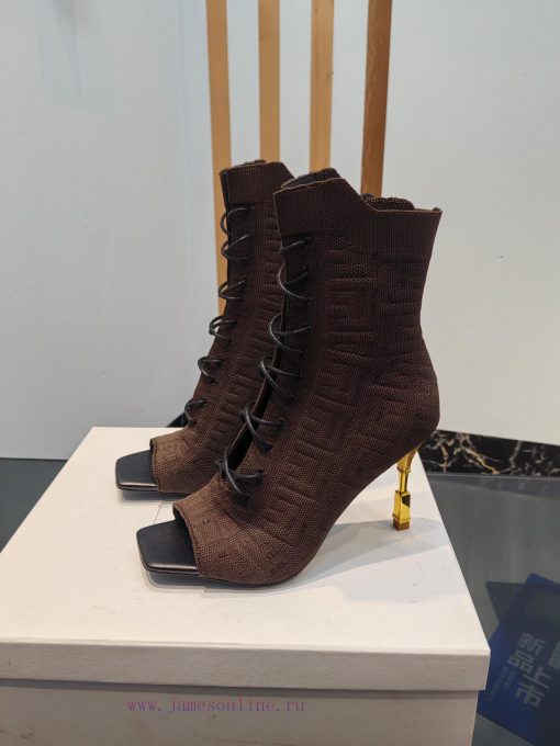 Out, Balmain 2023fw Autumn/Winter New Knitted Fish Mouth Elastic Boots Overseas Order Origino4yt2zv8 - Image 4