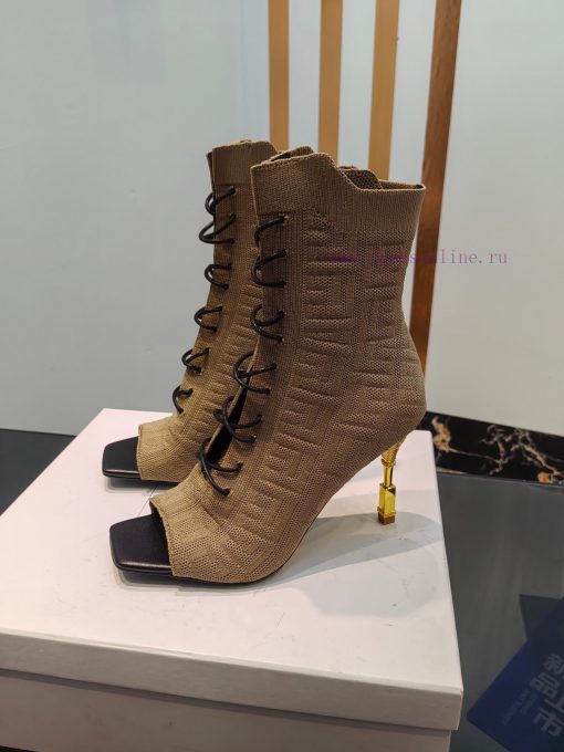 Out, Balmain 2023fw Autumn/Winter New Knitted Fish Mouth Elastic Boots Overseas Order Originse3iq4os - Image 4