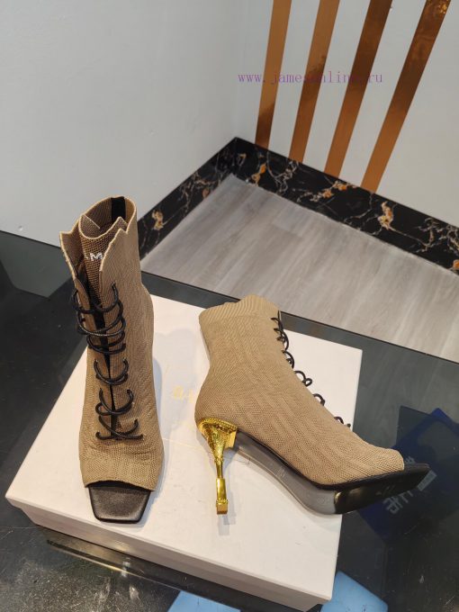Out, Balmain 2023fw Autumn/Winter New Knitted Fish Mouth Elastic Boots Overseas Order Originse3iq4os - Image 7
