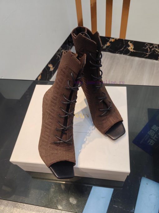 Out, Balmain 2023fw Autumn/Winter New Knitted Fish Mouth Elastic Boots Overseas Order Origino4yt2zv8 - Image 8