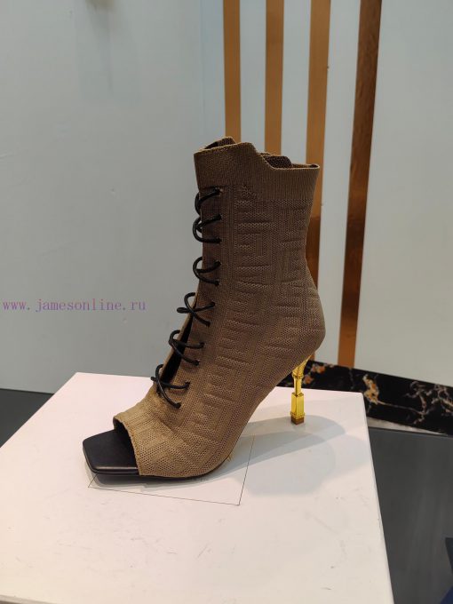 Out, Balmain 2023fw Autumn/Winter New Knitted Fish Mouth Elastic Boots Overseas Order Originse3iq4os - Image 9