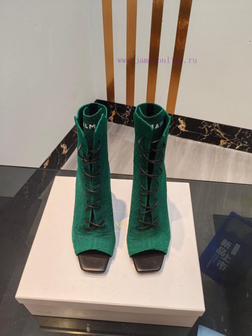 Out, Balmain 2023fw Autumn/Winter New Knitted Fish Mouth Elastic Boots Overseas Order Origin2434u4f6