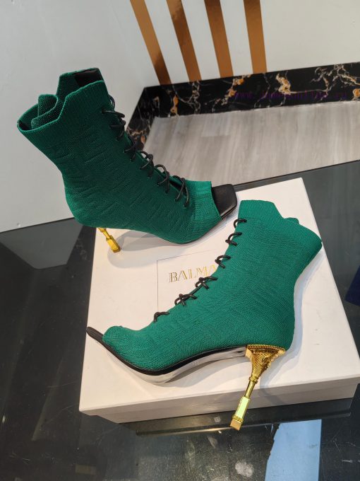 Out, Balmain 2023fw Autumn/Winter New Knitted Fish Mouth Elastic Boots Overseas Order Origin2434u4f6 - Image 5