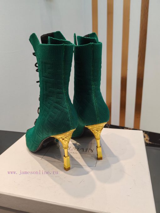 Out, Balmain 2023fw Autumn/Winter New Knitted Fish Mouth Elastic Boots Overseas Order Origin2434u4f6 - Image 10