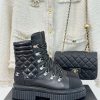Chanel Classic Autumn/Winter StrapHot selling diamond grid short bootsThe three-dimensional 3cxtgmrf