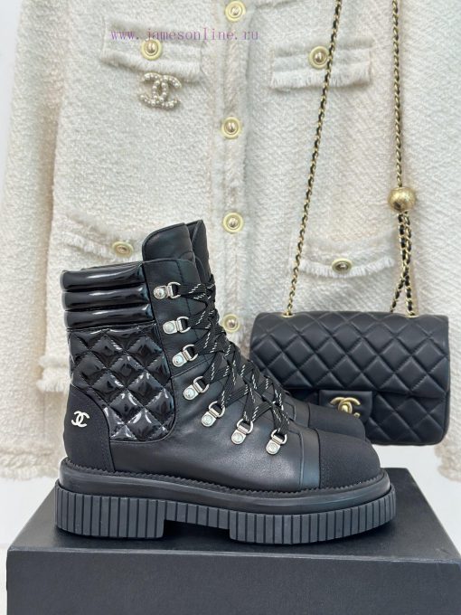 Chanel Classic Autumn/Winter StrapHot selling diamond grid short bootsThe three-dimensional 3cxtgmrf