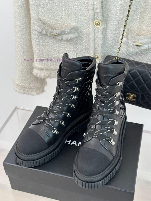 Chanel Classic Autumn/Winter StrapHot selling diamond grid short bootsThe three-dimensional 3cxtgmrf - Image 3