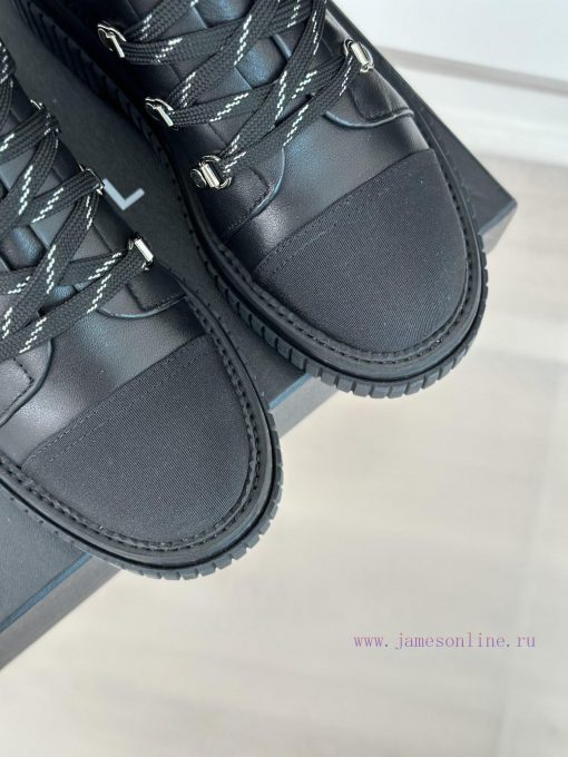 Chanel Classic Autumn/Winter StrapHot selling diamond grid short bootsThe three-dimensional 3cxtgmrf - Image 8