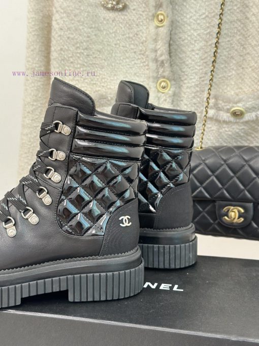 Chanel Classic Autumn/Winter StrapHot selling diamond grid short bootsThe three-dimensional 3cxtgmrf - Image 9