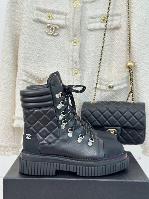 Chanel Classic Autumn/Winter StrapHot selling diamond grid short bootsThe three-dimensional 4u2kcbqt