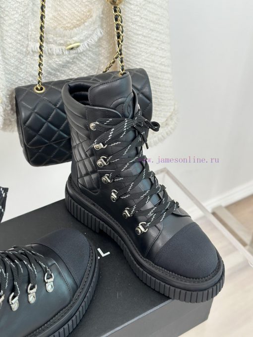Chanel Classic Autumn/Winter StrapHot selling diamond grid short bootsThe three-dimensional 4u2kcbqt - Image 6