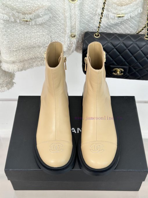 Chanel | Chanel 23c New ProductDouble C-side zipper short boot seriesThe shoe upper is made s59ia0cw - Image 5